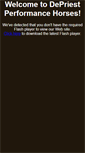 Mobile Screenshot of depriestperformancehorses.com
