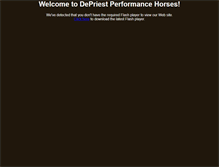 Tablet Screenshot of depriestperformancehorses.com